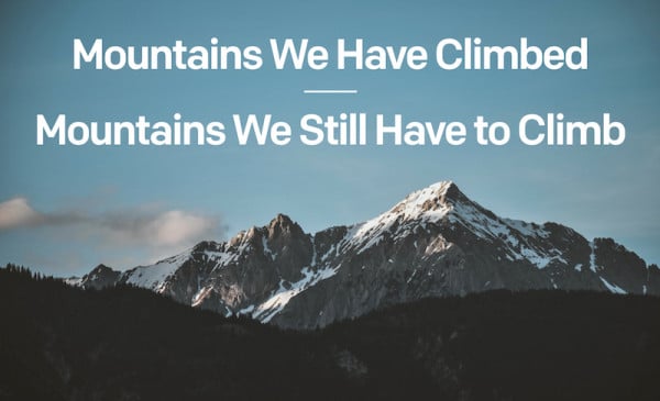 山爬,山我们仍然需要攀爬